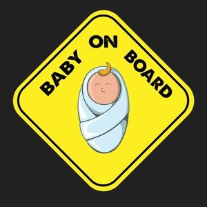 Baby On Board Car Window Vinyl Sticker Decal 5”x5”